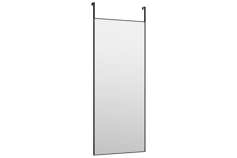 beBasic dørspejl 40x100 cm glas og aluminium sort - Sort - Vægspejl - Entréspejl