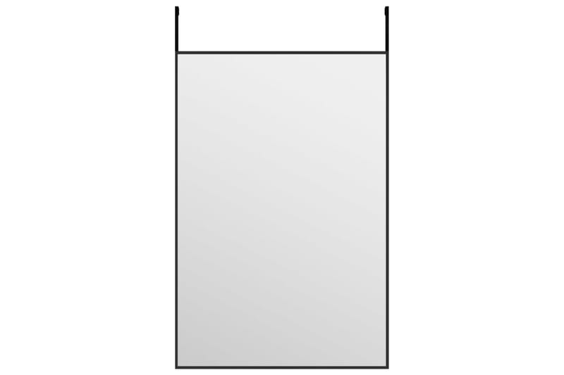 beBasic dørspejl 40x60 cm glas og aluminium sort - Sort - Vægspejl - Entréspejl