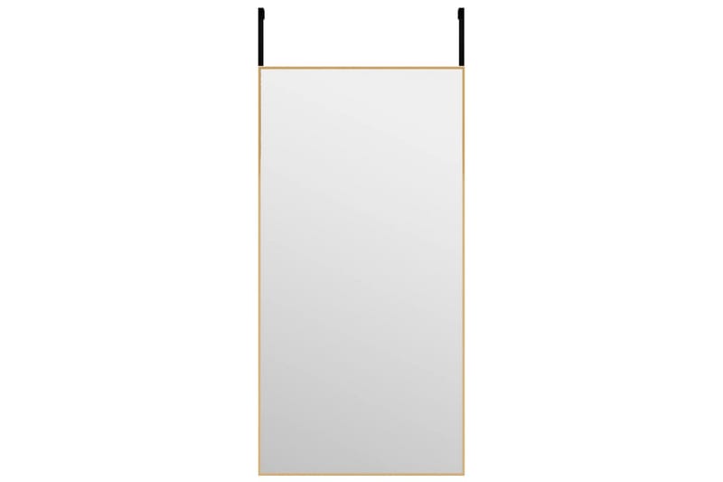 beBasic dørspejl 40x80 cm glas og aluminium guldfarvet - Guld - Vægspejl - Entréspejl