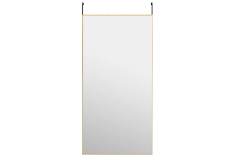 beBasic dørspejl 50x100 cm glas og aluminium guldfarvet - Guld - Boligtilbehør - Spejle - Vægspejl