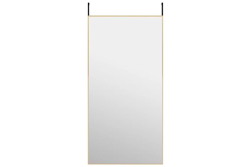 beBasic dørspejl 50x100 cm glas og aluminium guldfarvet - Guld - Vægspejl - Entréspejl