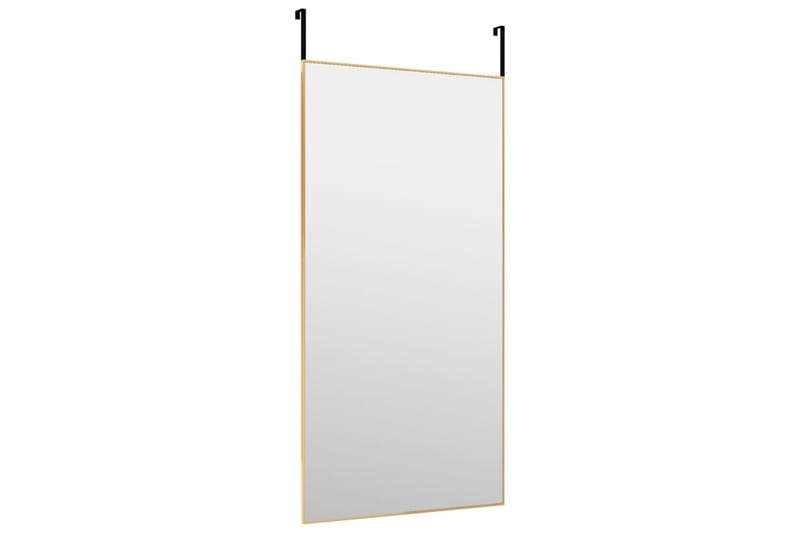 beBasic dørspejl 50x100 cm glas og aluminium guldfarvet - Guld - Boligtilbehør - Spejle - Vægspejl