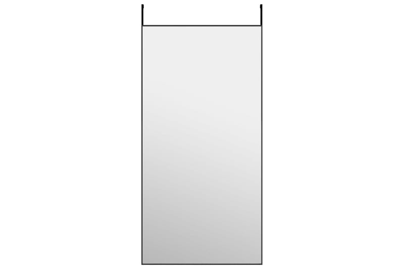 beBasic dørspejl 50x100 cm glas og aluminium sort - Sort - Vægspejl - Entréspejl