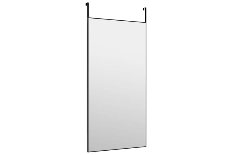 beBasic dørspejl 50x100 cm glas og aluminium sort - Sort - Vægspejl - Entréspejl