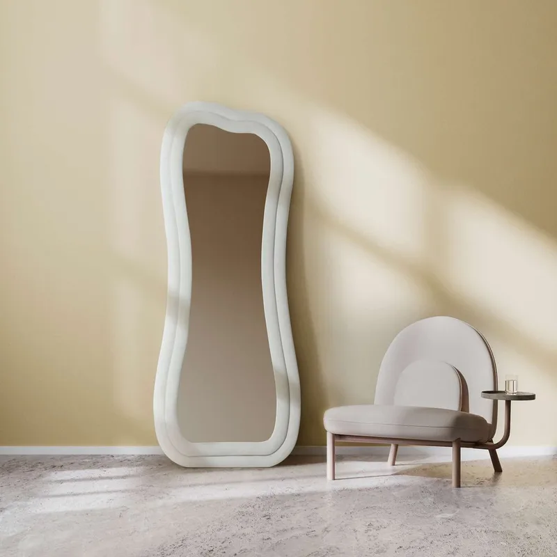 Bordentown Gulvspejl 65 x 170 cm - Cremehvid - Boligtilbehør - Spejle - Helkropsspejl