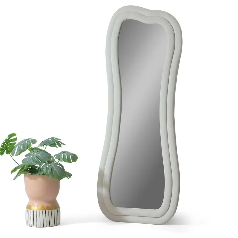 Bordentown Gulvspejl 65 x 170 cm - Cremehvid - Boligtilbehør - Spejle - Helkropsspejl