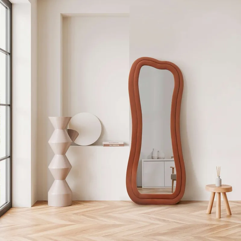 Bordentown Gulvspejl 65 x 170 cm - Rød - Boligtilbehør - Spejle - Helkropsspejl