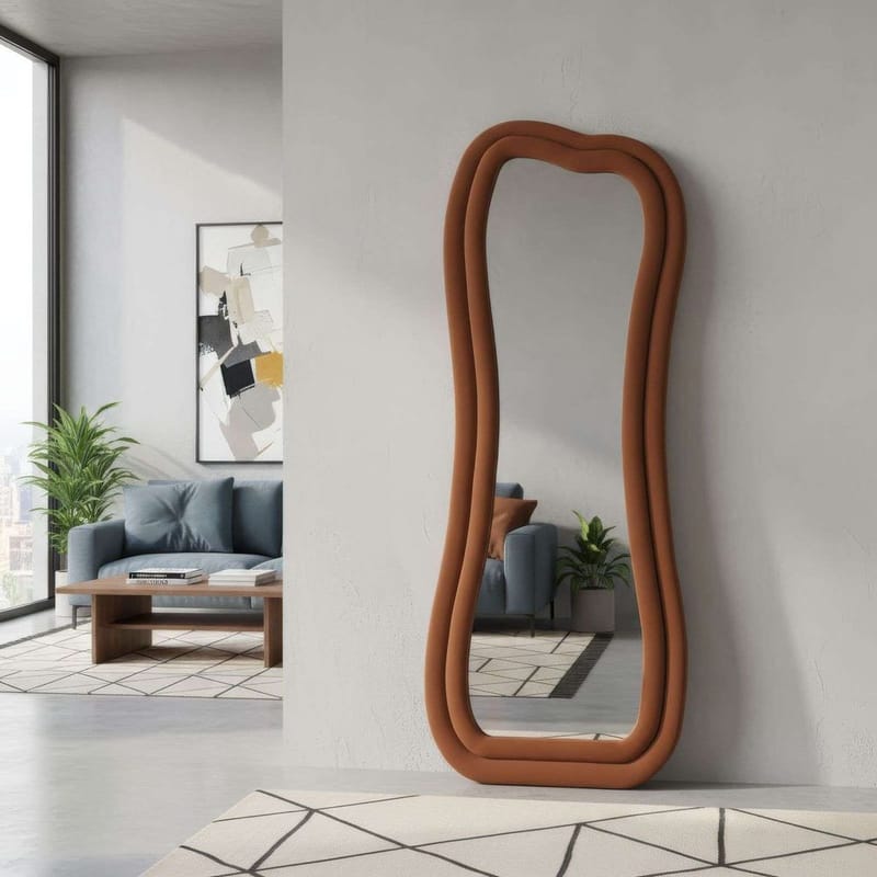 Bordentown Gulvspejl 65 x 170 cm - Rød - Boligtilbehør - Spejle - Helkropsspejl