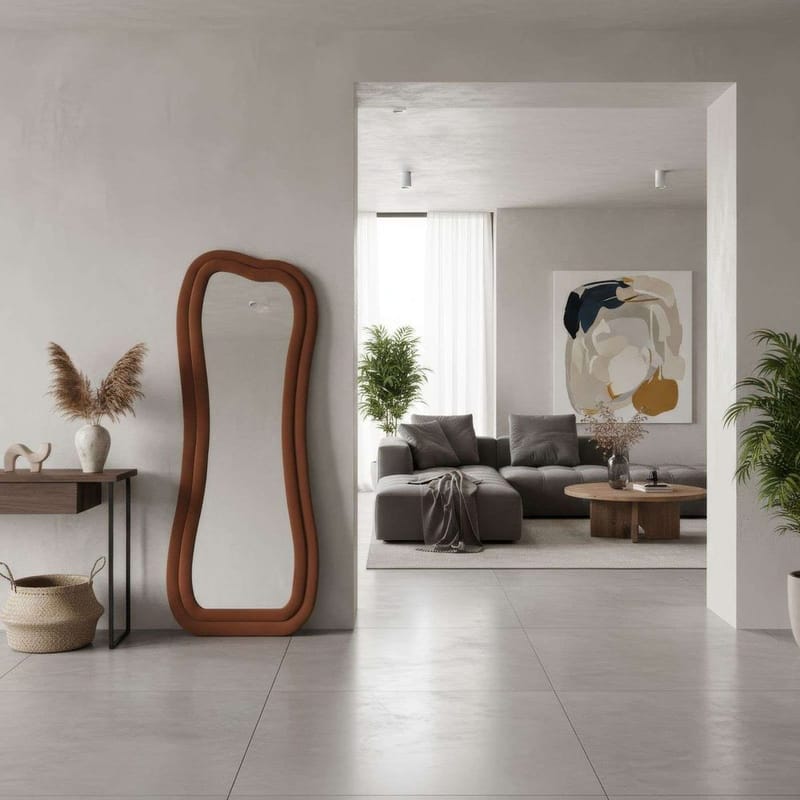 Bordentown Gulvspejl 65 x 170 cm - Rød - Boligtilbehør - Spejle - Helkropsspejl