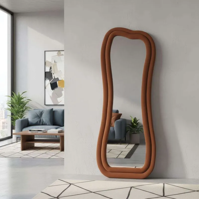 Bordentown Gulvspejl 65 x 170 cm - Rød - Boligtilbehør - Spejle - Helkropsspejl