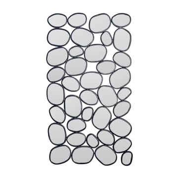 Corano Vægspejl 56x99 cm Organisk Asymmetrisk - Sort og sølvfarvet - Boligtilbehør - Spejle - Vægspejl