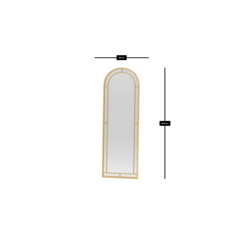 Dasina Gulvspejl 60 x 180 cm - Guld - Boligtilbehør - Spejle - Helkropsspejl