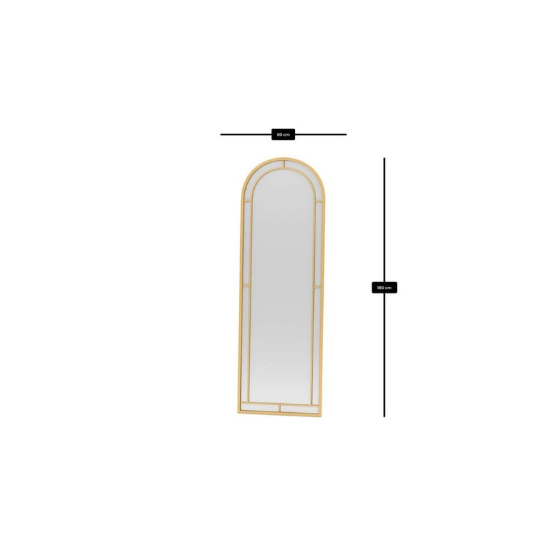 Dasina Gulvspejl 60 x 180 cm - Guld - Boligtilbehør - Spejle - Helkropsspejl