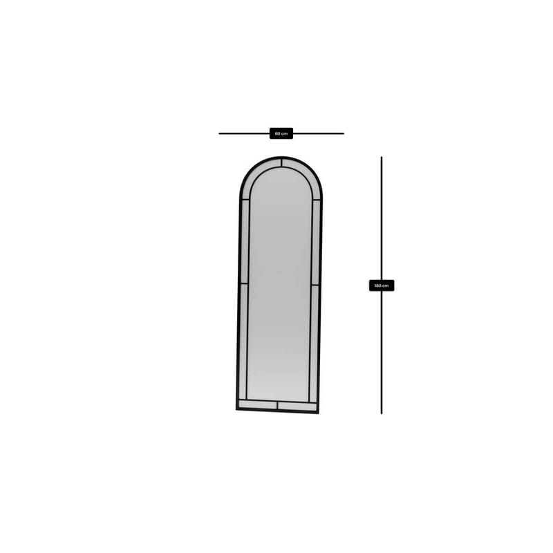 Dasina Gulvspejl 60 x 180 cm - Sort - Boligtilbehør - Spejle - Helkropsspejl