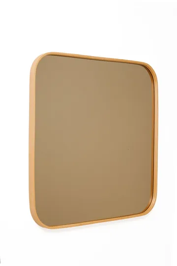Dekorativt spejl Wallxpert Specific (95 x 95 x 4 cm) Eg - Hvid ramme med egetræsdetaljer - Boligtilbehør - Spejle - Vægspejl