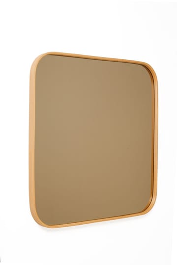 Dekorativt spejl Wallxpert Square (50 x 50 x 4 cm) Eg - Hvid ramme med egetræsdetaljer - Boligtilbehør - Spejle - Vægspejl