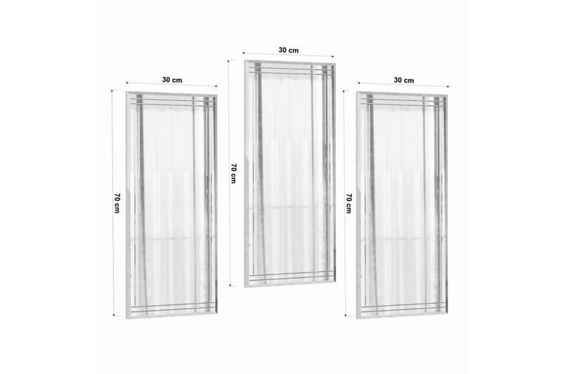 Dekorativt Spejlsæt (3 Stykker) Heba Buhem Transparent - Ivory - Boligtilbehør - Spejle - Vægspejl