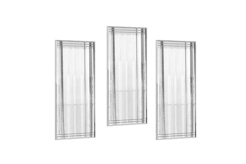 Dekorativt Spejlsæt (3 Stykker) Heba Buhem Transparent, Ivory