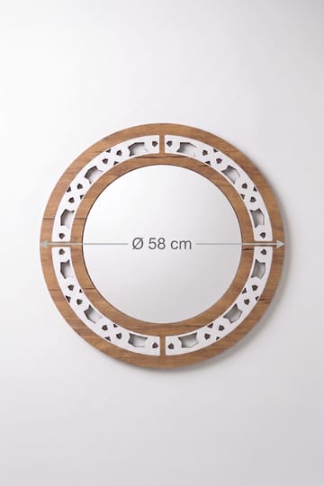 Dekorativt træspejl Homitis Armona spejl (Ø58 cm) wenge - Boligtilbehør - Spejle - Vægspejl