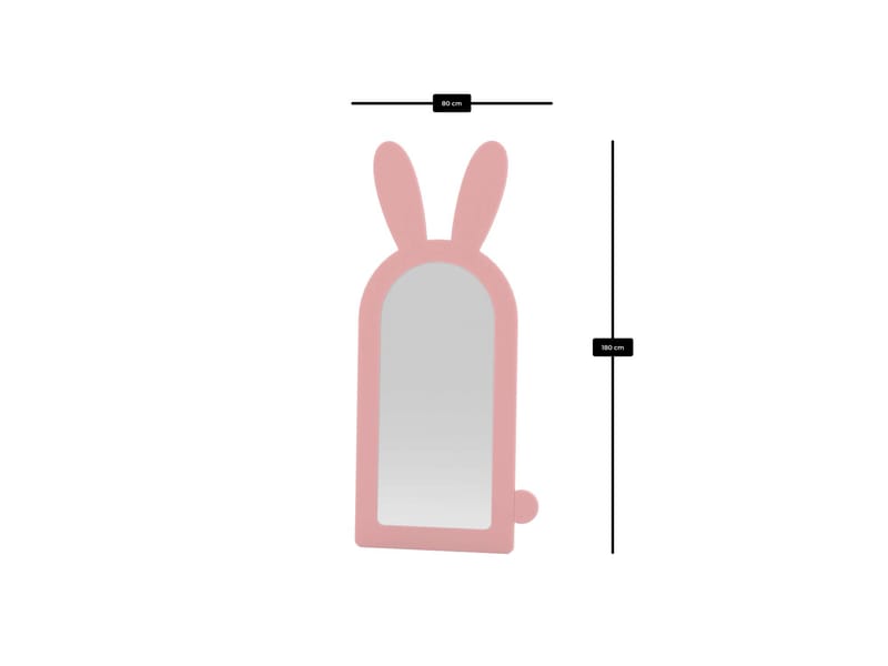 Devik Gulvspejl 180 cm - Pink - Boligtilbehør - Spejle - Helkropsspejl
