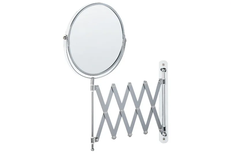 Förlängningsbar väggsminkspegel Beliani Yvelines Silver - Boligtilbehør - Spejle - Makeupspejl