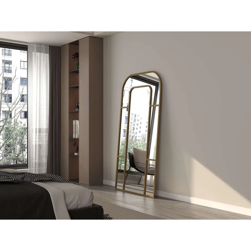 Faylen Gulvspejl 90 x 180 cm - Guld - Boligtilbehør - Spejle - Helkropsspejl