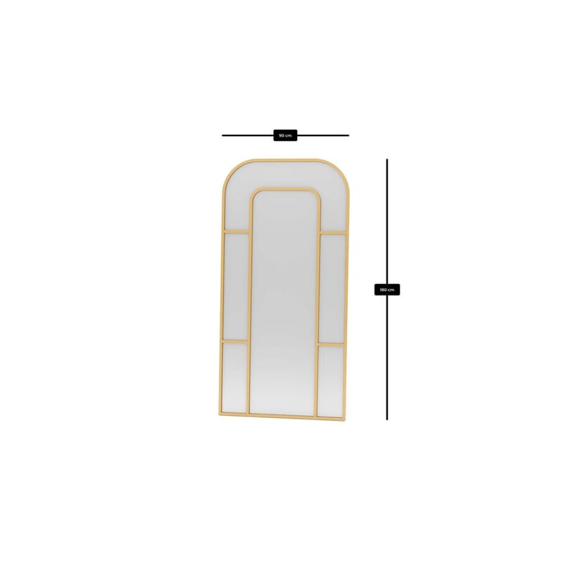 Faylen Gulvspejl 90 x 180 cm - Guld - Boligtilbehør - Spejle - Helkropsspejl