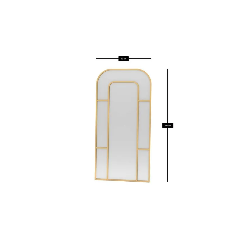 Faylen Gulvspejl 90 x 180 cm - Guld - Boligtilbehør - Spejle - Helkropsspejl