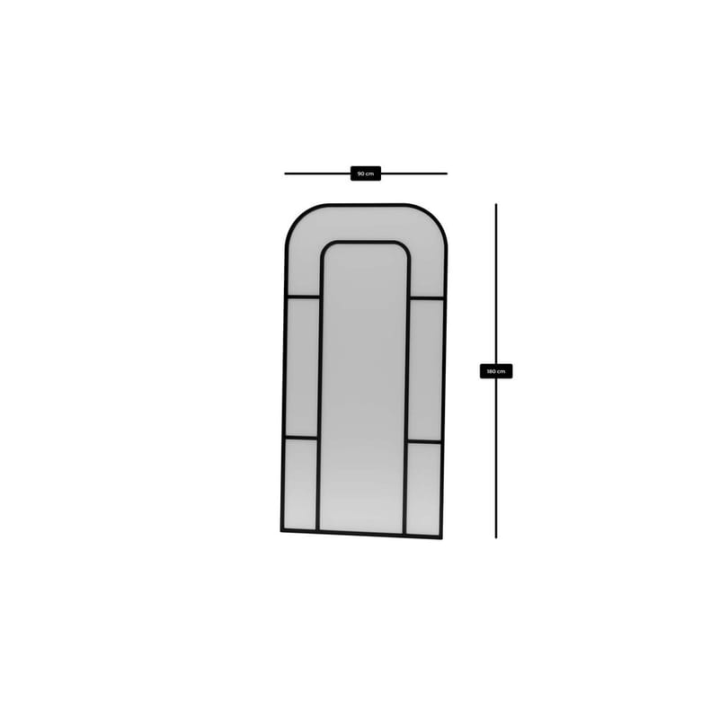 Faylen Gulvspejl 90 x 180 cm - Sort - Boligtilbehør - Spejle - Helkropsspejl