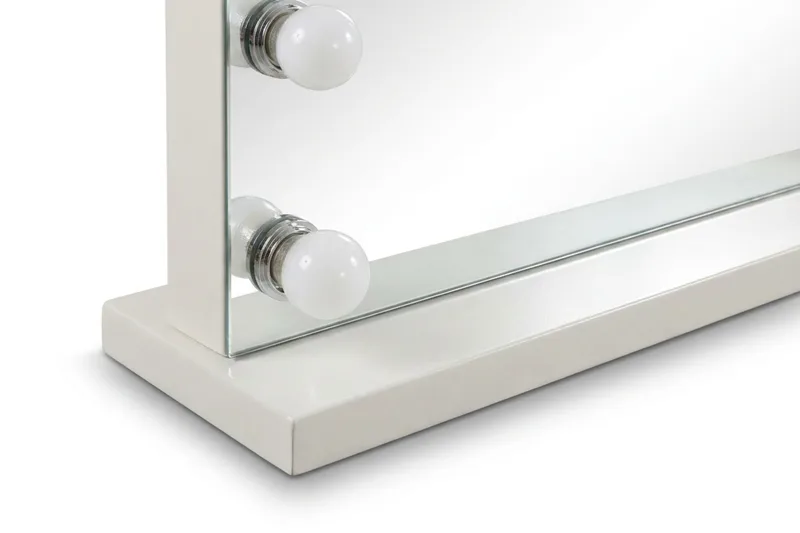 Glow Stort sminkspejl 80 cm med belysning - Beige - Boligtilbehør - Spejle - Spejl med belysning