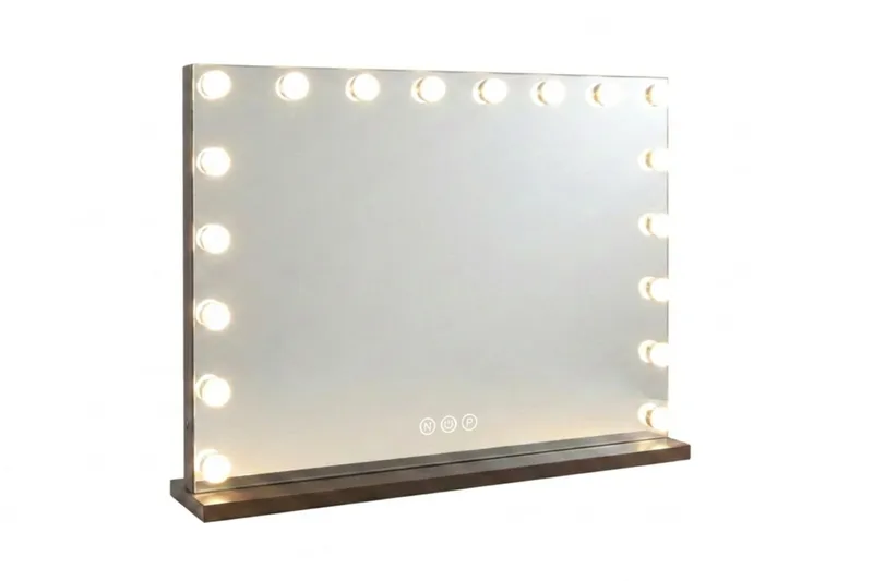Glow Stort sminkspejl 80 cm med belysningslamper – Hollywood-spejl med USB-opladning - Boligtilbehør - Spejle - Spejl med belysning