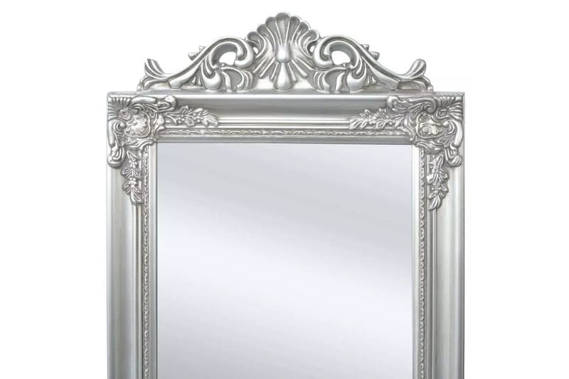 Fristående Spejl Barok-Stil 160 X 40 Cm Sølvfarvet - Sølv - Gulvspejl - Helkropsspejl