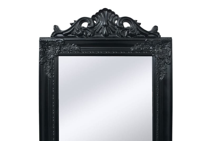 Fristående Spejl Barok-Stil 160 X 40 Cm Sort - Sort - Gulvspejl - Helkropsspejl