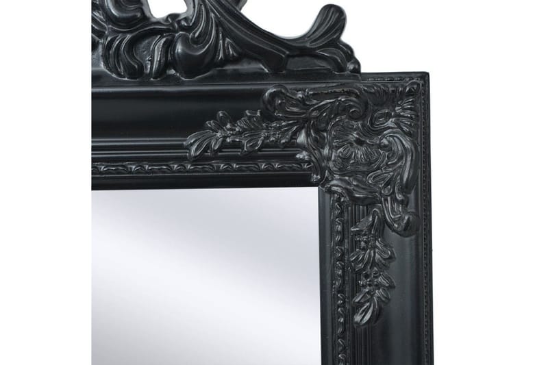 Fristående Spejl Barok-Stil 160 X 40 Cm Sort - Sort - Gulvspejl - Helkropsspejl