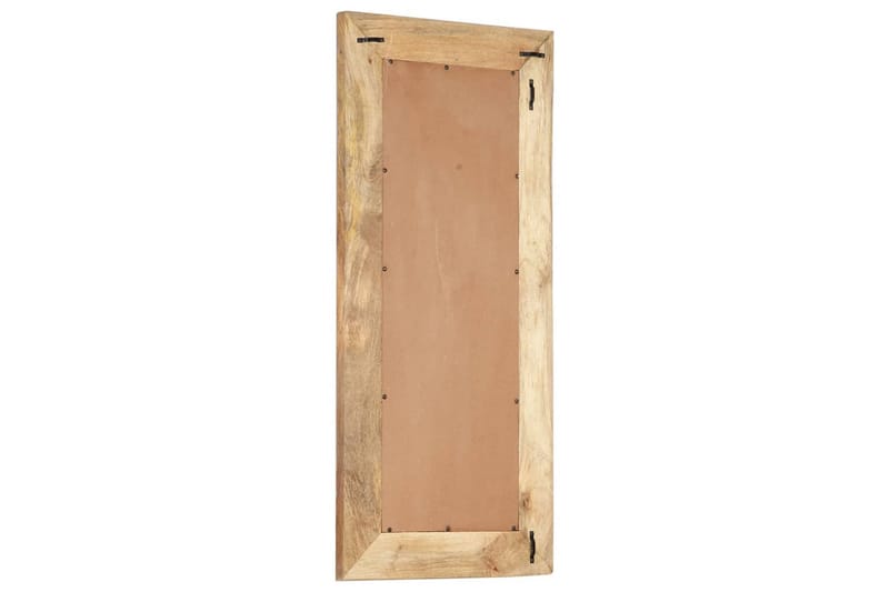 håndskåret spejl 110x50x11 cm massivt mangotræ - Brun - Boligtilbehør - Spejle - Vægspejl
