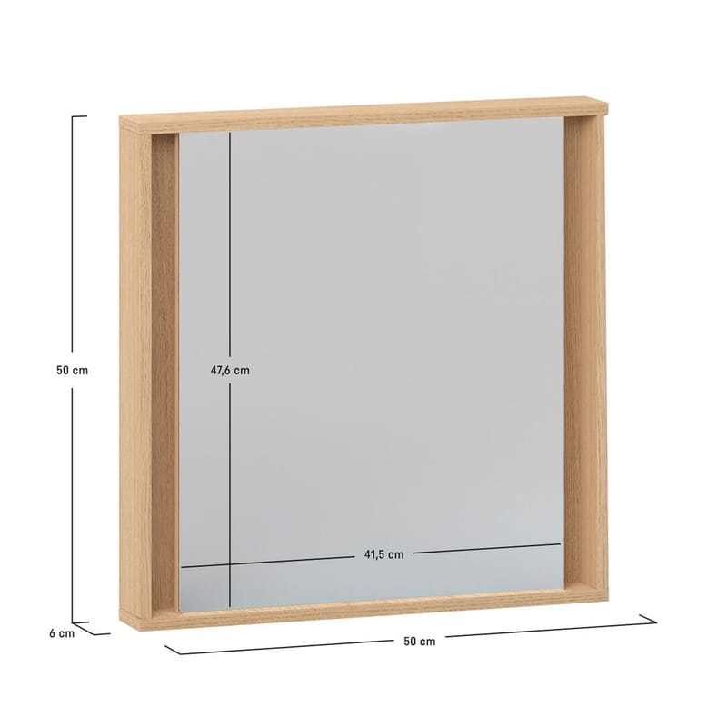 Hængende spejl 4 You Fresh 50 cm - Eg - Boligtilbehør - Spejle - Vægspejl