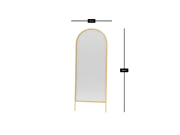 Halor Gulvspejl 70x180 cm - Guld - Boligtilbehør - Spejle - Helkropsspejl