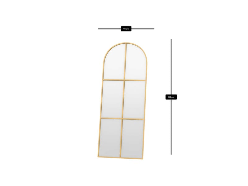 Kavor Gulvspejl 70x180 cm - Guld - Boligtilbehør - Spejle - Helkropsspejl