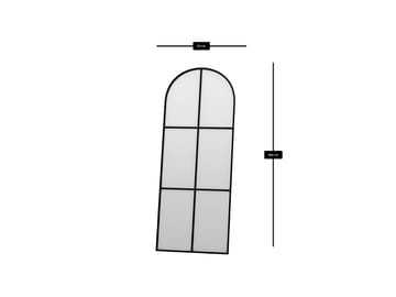 Kavor Gulvspejl 70x180 cm - Sort - Boligtilbehør - Spejle - Helkropsspejl
