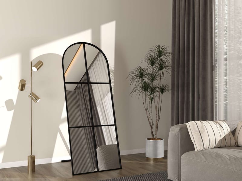 Kavor Gulvspejl 70x180 cm - Sort - Boligtilbehør - Spejle - Helkropsspejl