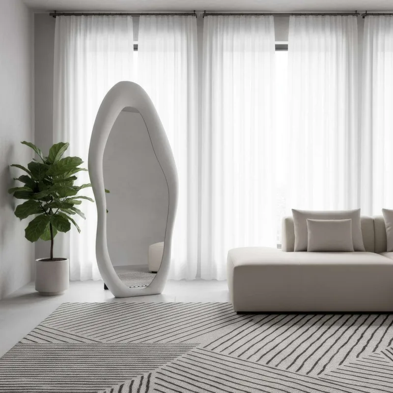 Kuro Gulvspejl 70 x 165 cm - Cremehvid - Boligtilbehør - Spejle - Helkropsspejl