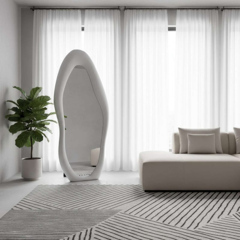 Kuro Gulvspejl 70 x 165 cm - Cremehvid - Boligtilbehør - Spejle - Helkropsspejl