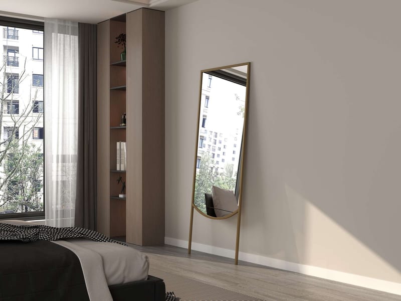 Linor Gulvspejl 70x180 cm - Guld - Boligtilbehør - Spejle - Helkropsspejl