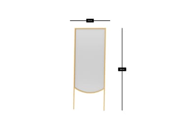 Linor Gulvspejl 70x180 cm - Guld - Boligtilbehør - Spejle - Helkropsspejl