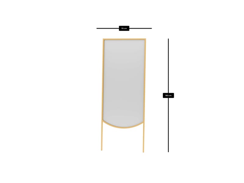 Linor Gulvspejl 70x180 cm - Guld - Boligtilbehør - Spejle - Helkropsspejl