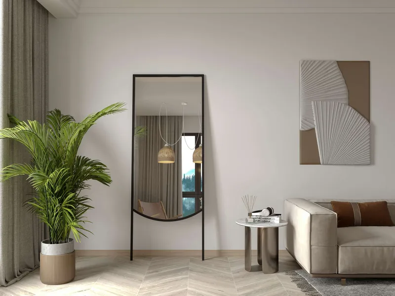 Linor Gulvspejl 70x180 cm - Sort - Boligtilbehør - Spejle - Helkropsspejl