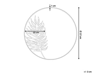 Cherilus spejl rund 57 cm - Guld - Boligtilbehør - Spejle - Makeupspejl