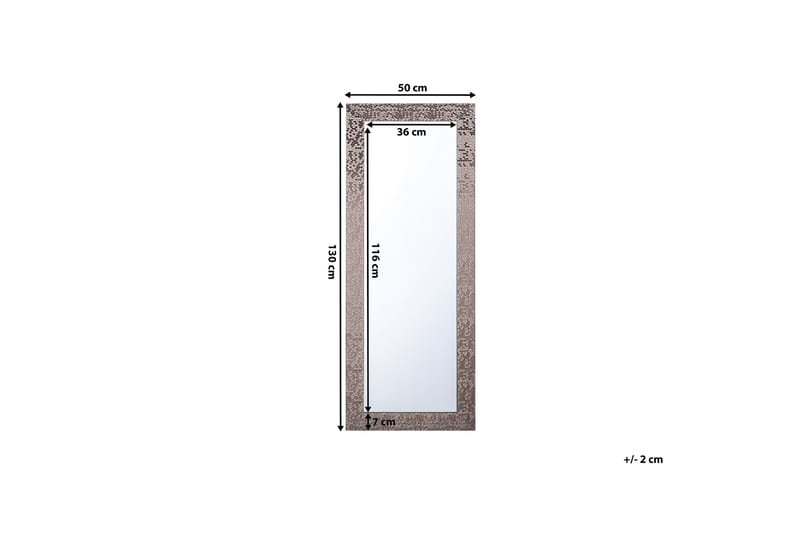 Marans spejl 50 cm - Brun - Vægspejl - Helkropsspejl - Entréspejl