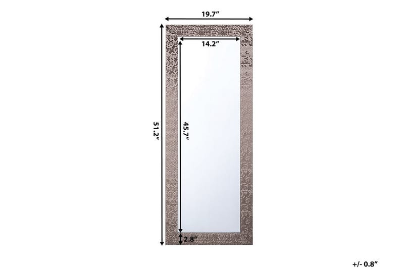 Marans spejl 50 cm - Brun - Vægspejl - Helkropsspejl - Entréspejl