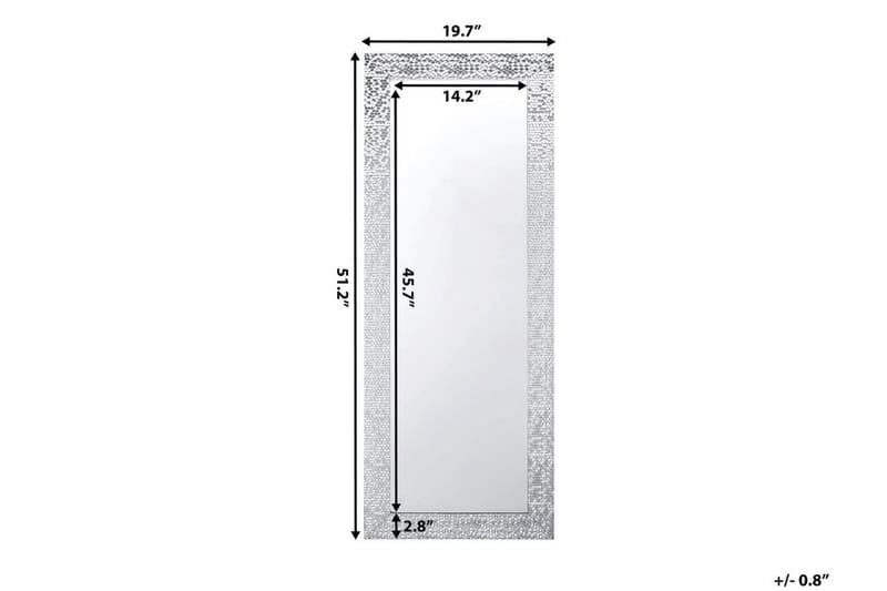 Marans spejl 50 cm - Sølv - Vægspejl - Helkropsspejl - Entréspejl